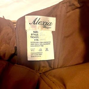 Formal gown brown with beige cov